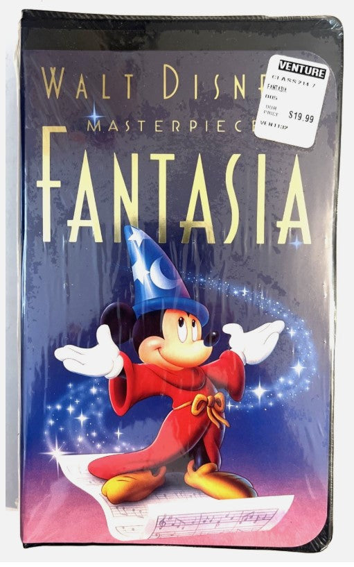 Disney Fantasia VHS – Masterpiece Collection – Factory Sealed – 1991 Venture Sticker