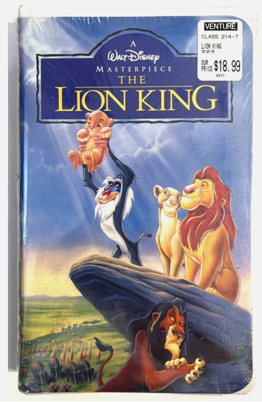 Disney’s The Lion King VHS — Masterpiece Collection (Factory Sealed, 1995, Venture Sticker)