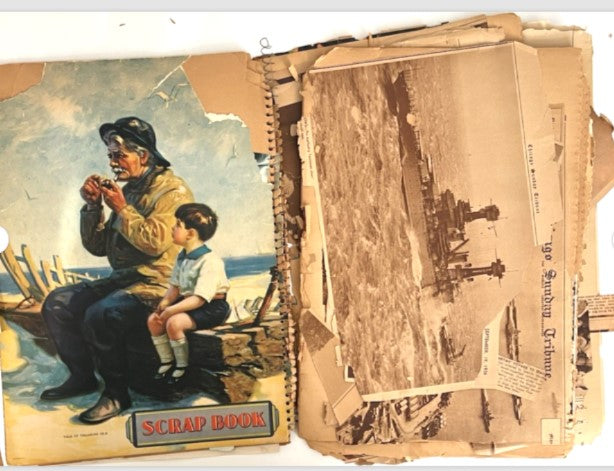 1931 Chicago Tribune Scrapbook — Vintage Newspaper Clippings & Photos (Fragile, As-Is)