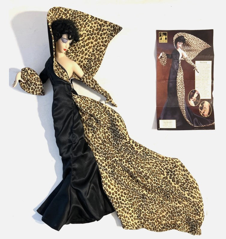 House of Erté “Panther” Sculpture — Franklin Mint Exclusive 19" Art Deco Doll w/ Flyer (Limited Edition)