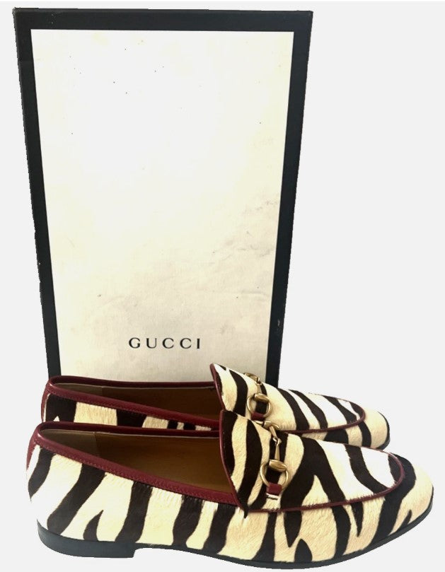 Gucci Zebra Pony Hair Horsebit Loafers 578217 1CZ30 – With Box – Men’s EU 38.5 / US 5.5