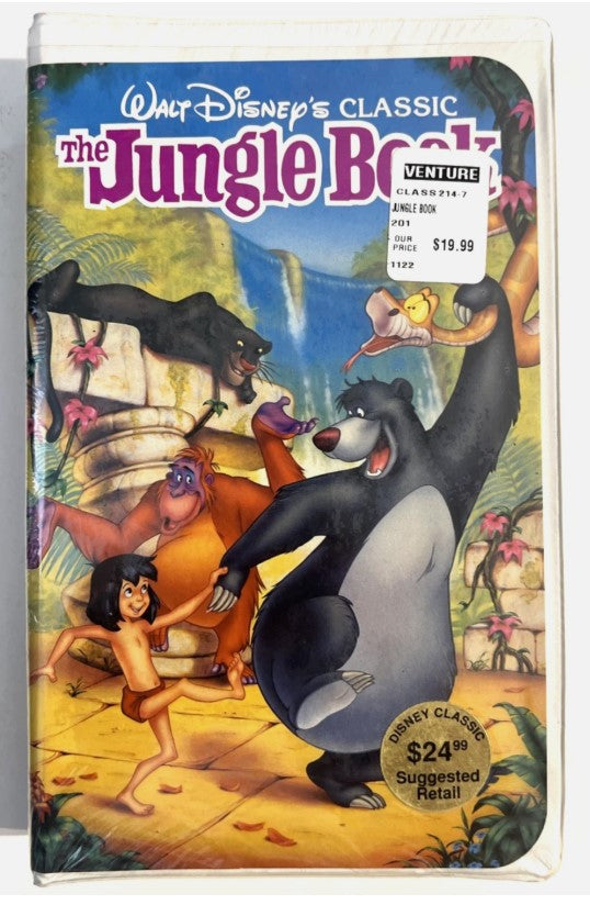 Disney’s The Jungle Book VHS — Black Diamond Classic (Factory Sealed, 1991, Venture Sticker)