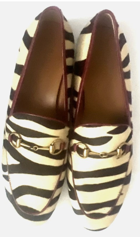 Gucci Zebra Pony Hair Horsebit Loafers 578217 1CZ30 – With Box – Men’s EU 38.5 / US 5.5