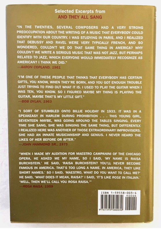 And They All Sang – Studs Terkel (Signed Hardcover) — Pulitzer Prize Author