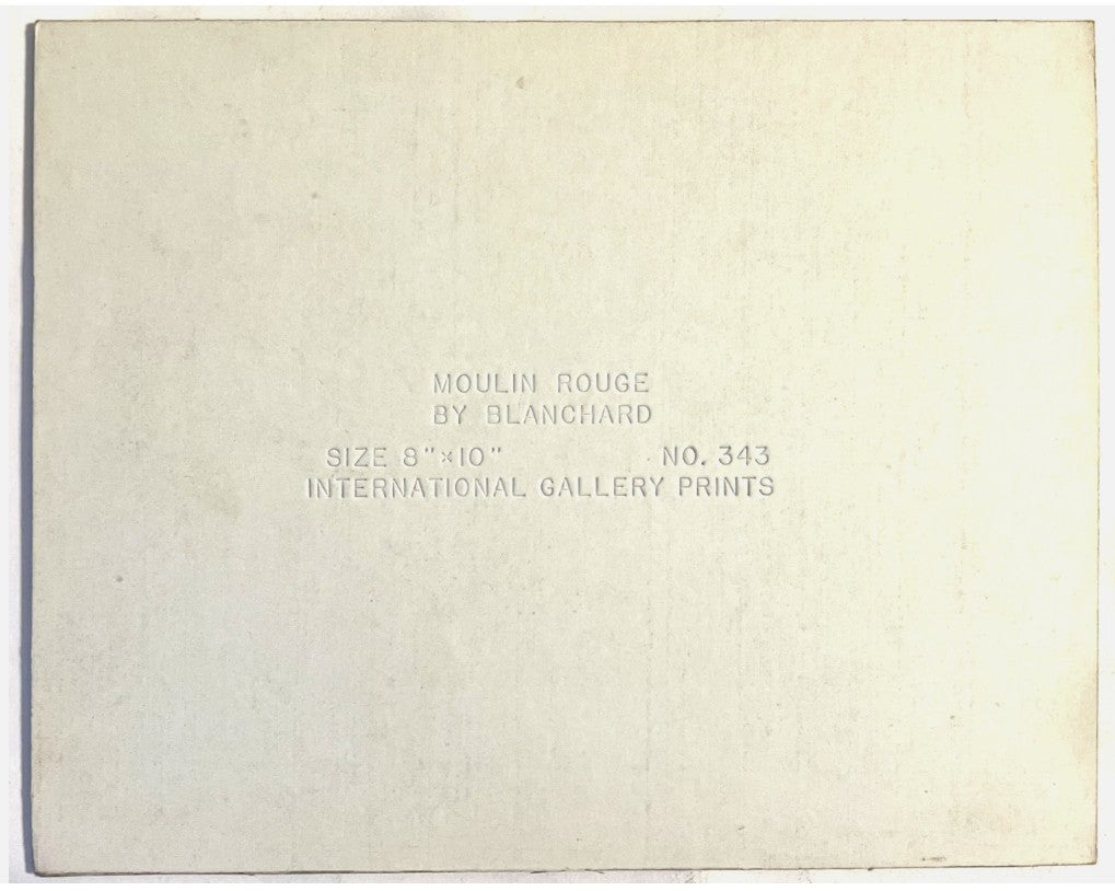 Vintage Moulin Rouge Print by Antoine Blanchard – Paris Street Scene 10.75x14