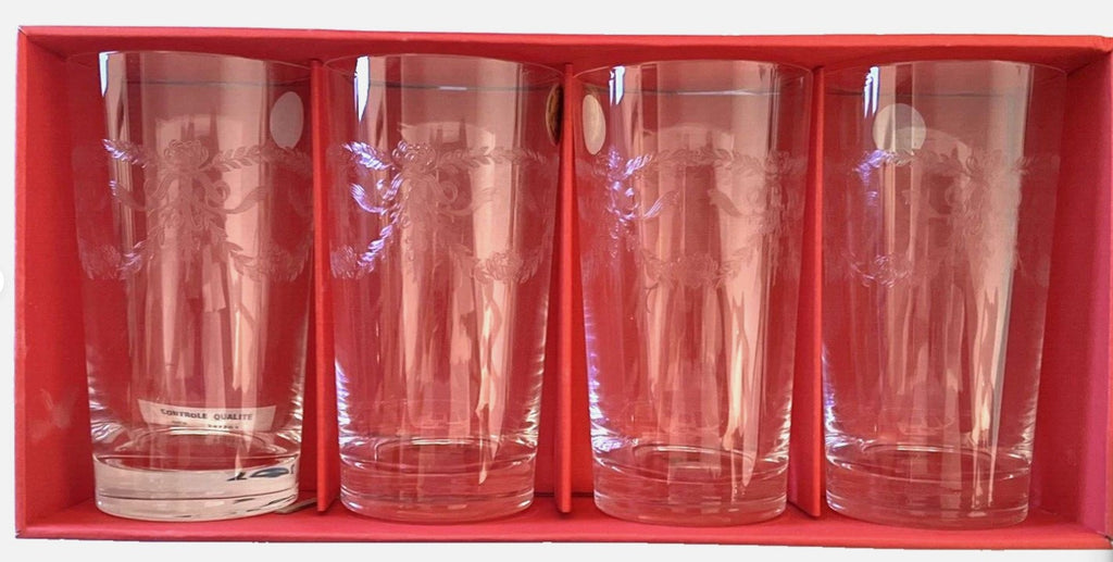 D'Arques Amboise Crystal Highball Glasses – Set of 4, Vintage France, Original Box