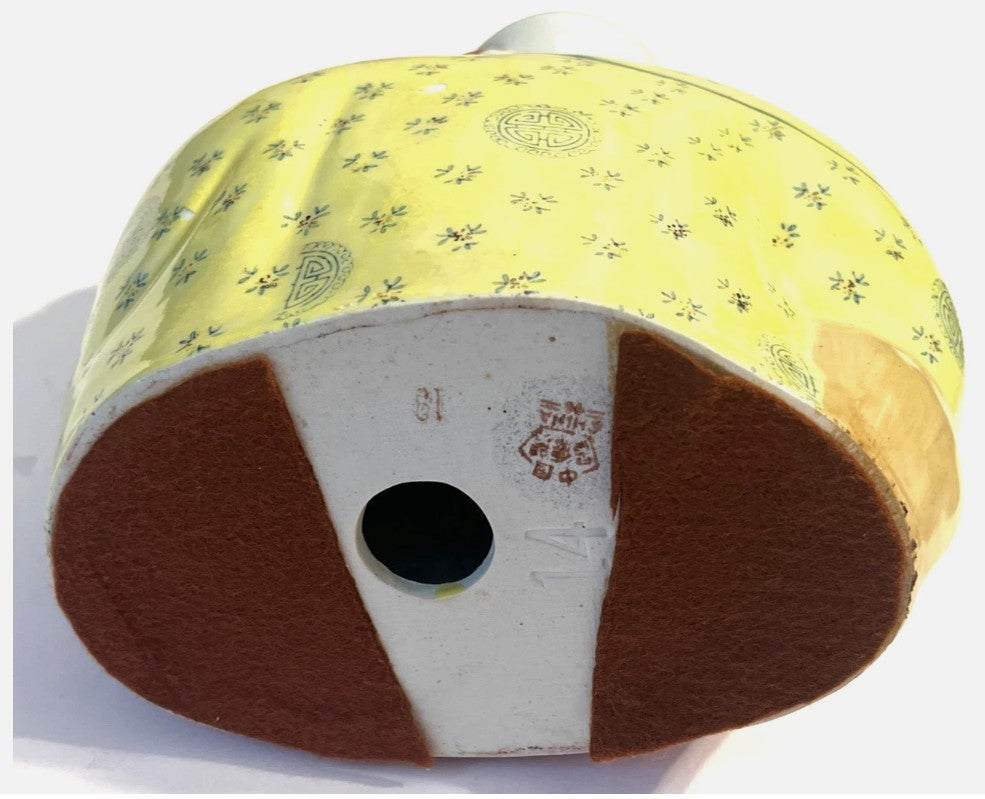 Vintage Chinese Porcelain Laughing Buddha with Children – Hand-Painted Figurine (Flaw)Vintage Chinese Porcelain Laughing Buddha with Children – Hand-Painted Figurine (Flaw)