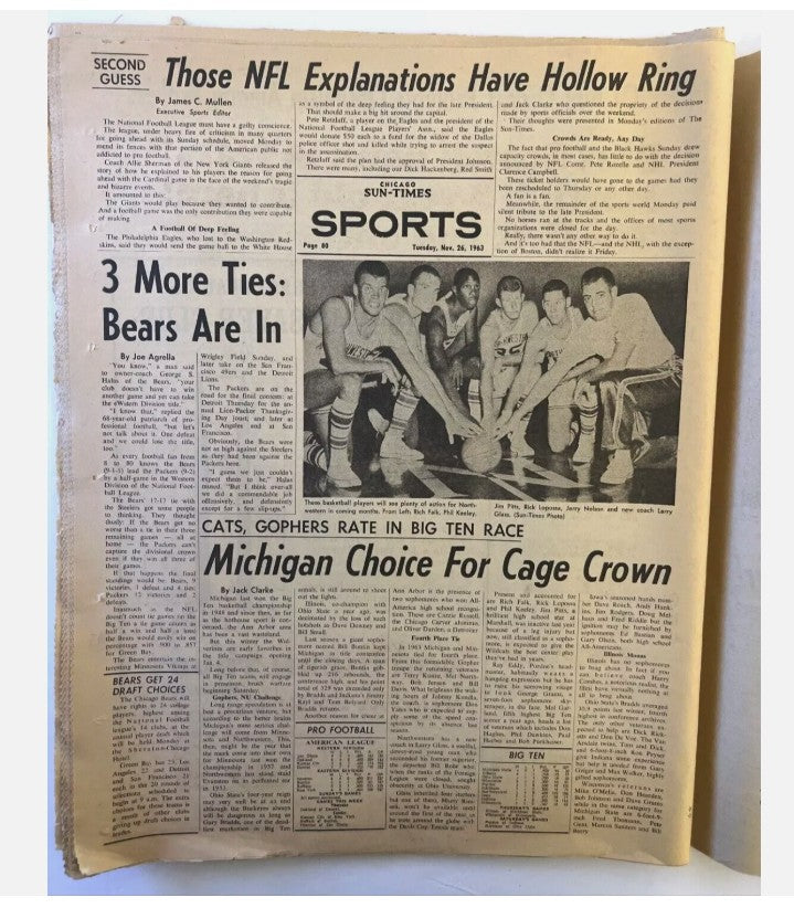 Chicago Sun-Times “Sorrow and Strength” – JFK Assassination Newspaper (Nov 23, 1963)