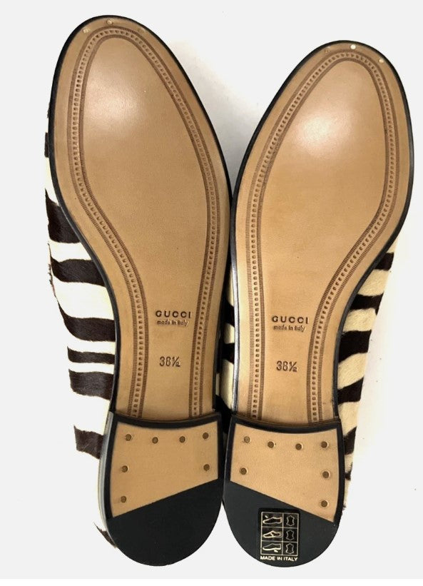 Gucci Zebra Pony Hair Horsebit Loafers 578217 1CZ30 – With Box – Men’s EU 38.5 / US 5.5